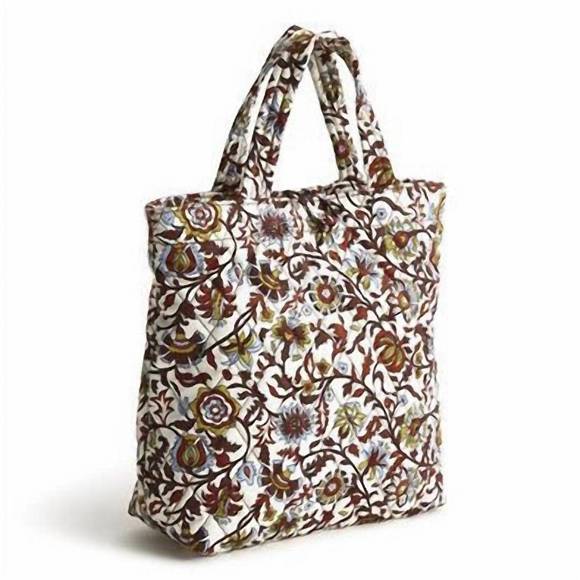 NEW VERA BRADLEY mini original tote bag in marrakesh vines cream - Picture 2 of 3